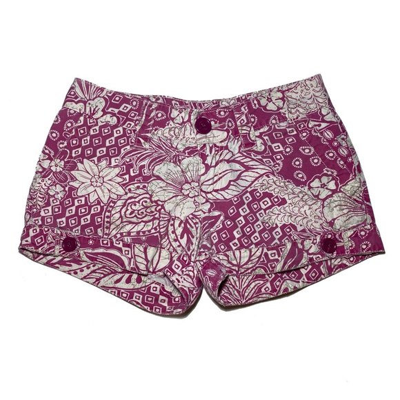 Union Bay Jeans Floral Shorts Size 1 Pink Cream - Picture 1 of 10